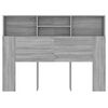 vidaXL Mueble cabecero gris Sonoma 140x19x103,5 cm