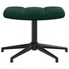 vidaXL Sill&oacute;n de relax con taburete terciopelo verde oscuro