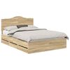 vidaXL Estructura de cama Roble Sonoma 140 x 200 cm Madera Ingenieril