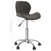 vidaXL Sillas de comedor giratorias 4 unidades terciopelo gris oscuro