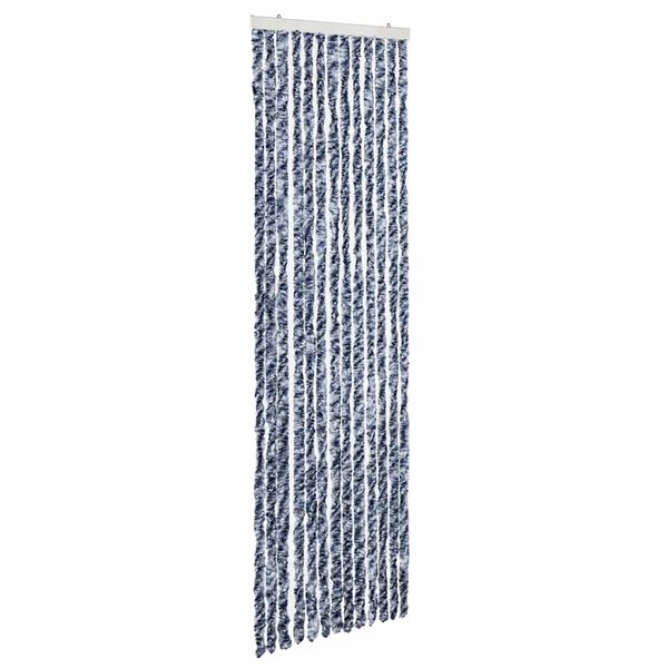 vidaXL Cortina mosquitera azul y blanco chenilla 56x200 cm