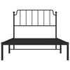 vidaXL Estructura cama sin colch&oacute;n con cabecero metal negro 107x203 cm