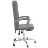 vidaXL Silla de oficina reclinable de tela gris taup&eacute;