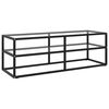 vidaXL Mueble para TV negro con vidrio templado negro 120x40x40 cm
