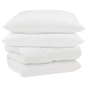 vidaXL Edred&oacute;n de Invierno con almohada 3 pcs Microfibra