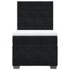 vidaXL Cama box spring con colch&oacute;n terciopelo negro 80x200 cm