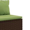 vidaXL Set muebles de jardín 7 piezas y cojines ratán sintético marrón