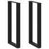 vidaXL Patas para mesa de bar en forma de U (2 unidades), color negro, 40 x 100-101 cm, acero