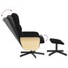 vidaXL Sill&oacute;n reclinable con reposapi&eacute;s tela negro