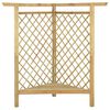 vidaXL P&eacute;rgola esquinera con banco madera pino impregnada 166x81x174cm