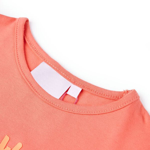 Camiseta infantil color coral 116