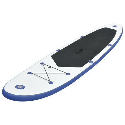 vidaXL Set de tabla inflable de paddle surf SUP azul y blanco