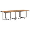 vidaXL Set comedor de jard&iacute;n con cojines 13 pzas rat&aacute;n sint&eacute;tico gris