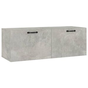 vidaXL Armario pared madera contrachapada gris hormig&oacute;n 100x36,5x35 cm