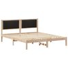 vidaXL Estructura de Cama con Cabecera Tapizada Negro 160 x 200 cm