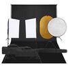 vidaXL Kit de estudio fotogr&aacute;fico con set de luces, fondo y reflector