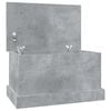 vidaXL Ba&uacute;l almacenaje madera contrachapada gris hormig&oacute;n 50x30x28 cm