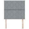 vidaXL Cabecero Gris Claro 90 cm tela