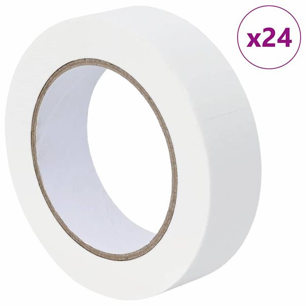 vidaXL Cintas de Enmascarar para Pintores 24 pcs 30mm x 50m Papel