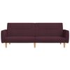 vidaXL Sof&aacute; cama de 2 plazas con reposapi&eacute;s tela color morado