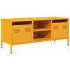 vidaXL Mueble para TV acero laminado en frío amarillo 101,5x39x43,5 cm