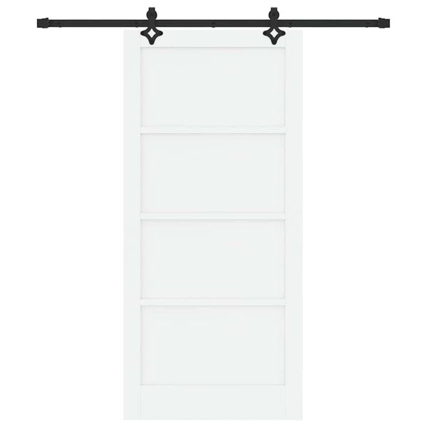 vidaXL Puerta Corredera y Negro 93 x 202 cm Madera de pino macizo