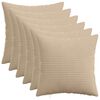 vidaXL Funda de almohada 6 uds. HEERLEN Topo 40 x 40 cm pana