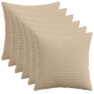 vidaXL Funda de almohada 6 uds. HEERLEN Topo 40 x 40 cm pana