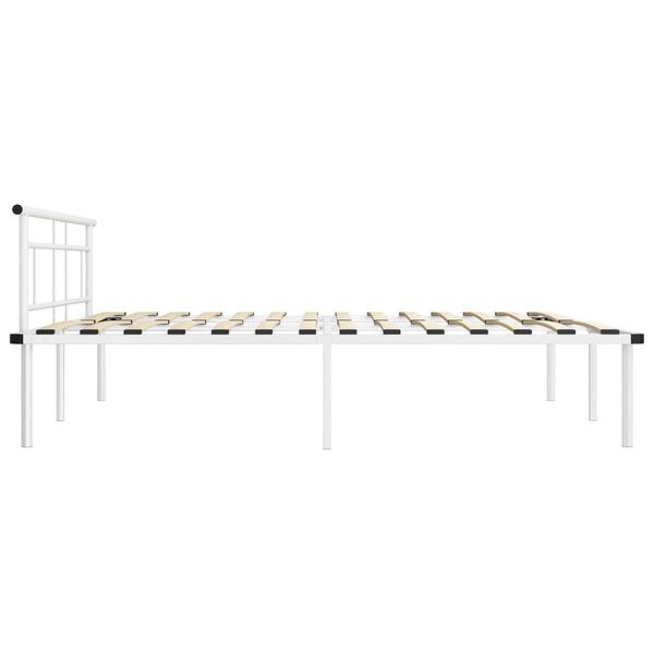 vidaXL Estructura de cama sin colch&oacute;n metal blanco 180x200 cm