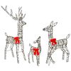 vidaXL Familia de renos de Navidad con LED 700 LED Blanco C&aacute;lido