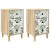 vidaXL Mesa de noche GOTHA 2 uds. Roble Sonoma 36 x 33 x 60 cm