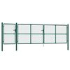 vidaXL Puerta de jard&iacute;n de malla verde 500x125 cm acero galvanizado