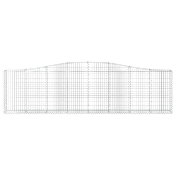 vidaXL Cestas de gaviones 6 uds forma de arco hierro 400x30x100/120 cm