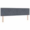 vidaXL Cabecero LED con tiras LED Manual Gris oscuro 180 cm Terciopelo