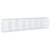 vidaXL Cesta de gaviones con cubierta hierro galvanizado 700x100x150cm