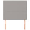vidaXL Cabecero de cama gris claro 90x5x118/128 cm Tela