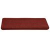 vidaXL Alfombrilla autoadhesiva de escalera 15 uds rojo 65x24,5x3,5 cm