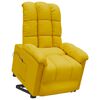 vidaXL Sill&oacute;n elevable de tela amarillo