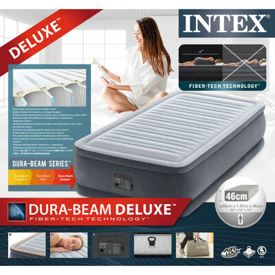 Intex Colchón hinchable Dura-Beam Deluxe Comfort Plush 99x191x46 cm