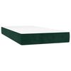vidaXL Cama box spring con colch&oacute;n terciopelo verde oscuro 90x200 cm
