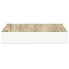vidaXL Estante flotante pared 2 uds MDF roble y blanco 23x23,5x3,8 cm
