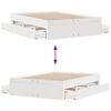 vidaXL Cama con cajones sin colch&oacute;n madera maciza blanca 150x200 cm