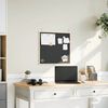 vidaXL Pizarra con marco de madera maciza de pino negra 60x55 cm