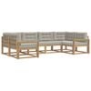 vidaXL Conjunto de sof&aacute;s de exterior 6 uds. Blanco y Gris Claro