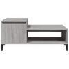 vidaXL Mesa de centro madera contrachapada gris Sonoma 100x50x45 cm
