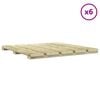 vidaXL Tile de Decking 6 pcs Verde 50 x 50 cm Pino Impregnado Verde