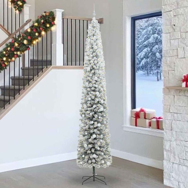vidaXL Árbol de Navidad artificial Verde 270 cm PVC, Acero y Plástico
