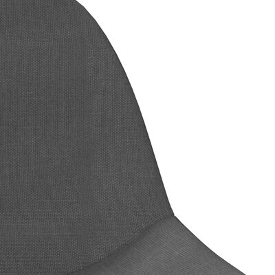 vidaXL Silla de comedor giratoria tela gris oscuro