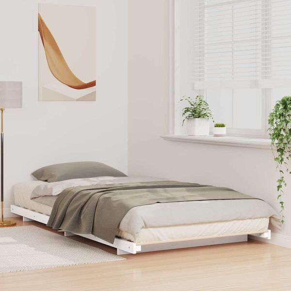 vidaXL Estructura de cama Blanco 80 x 220 cm Madera maciza de pino