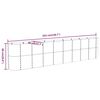 vidaXL Jardinera arriate acero galvanizado marr&oacute;n 332x40x68 cm